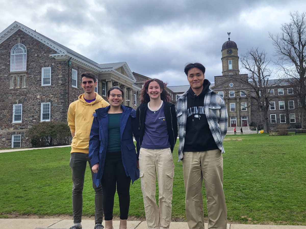 Ryan MacDonell, Edith Leal-Sánchez, Katlyn Near, and Jongkwon Ha in the Dalhousie Quad