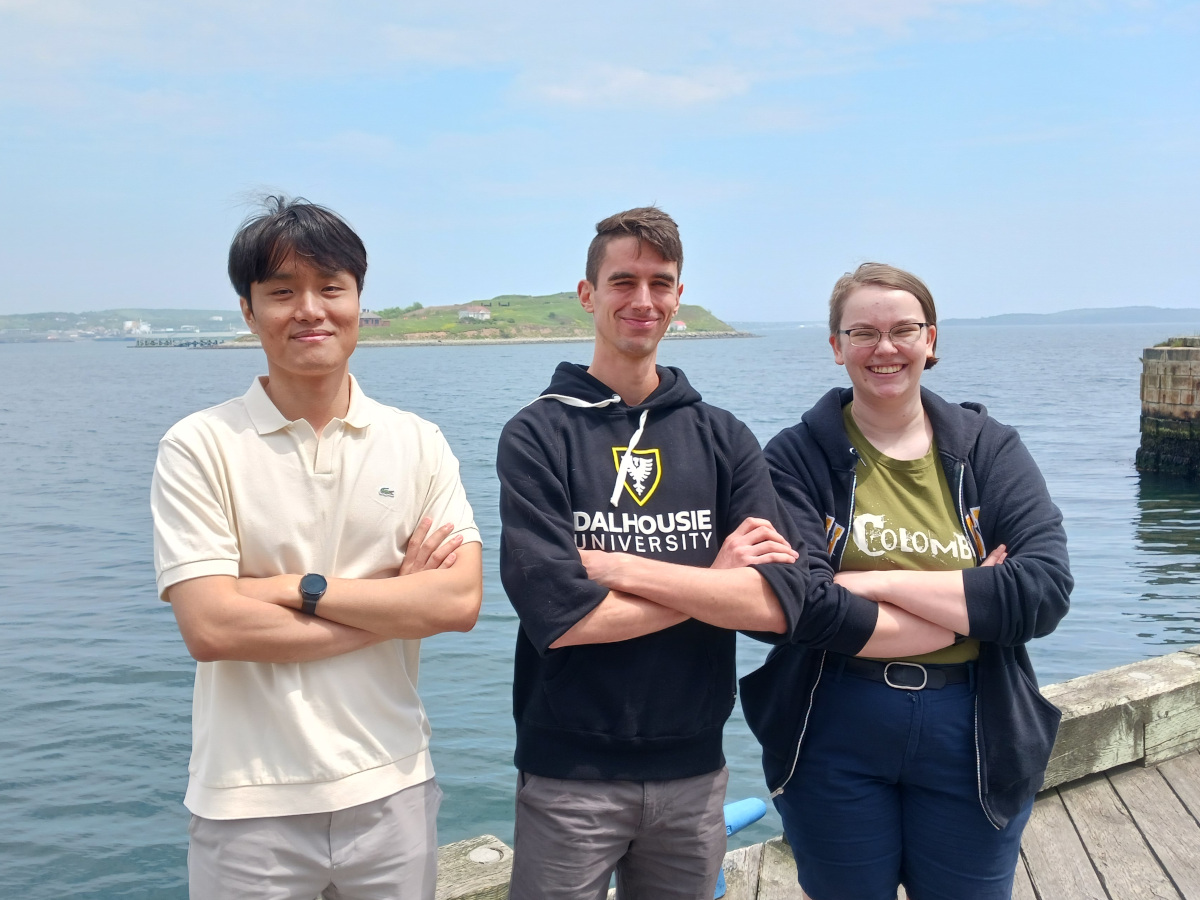 Jongkwon Ha, Ryan MacDonell, and Veronika Keras at the Halifax Waterfront