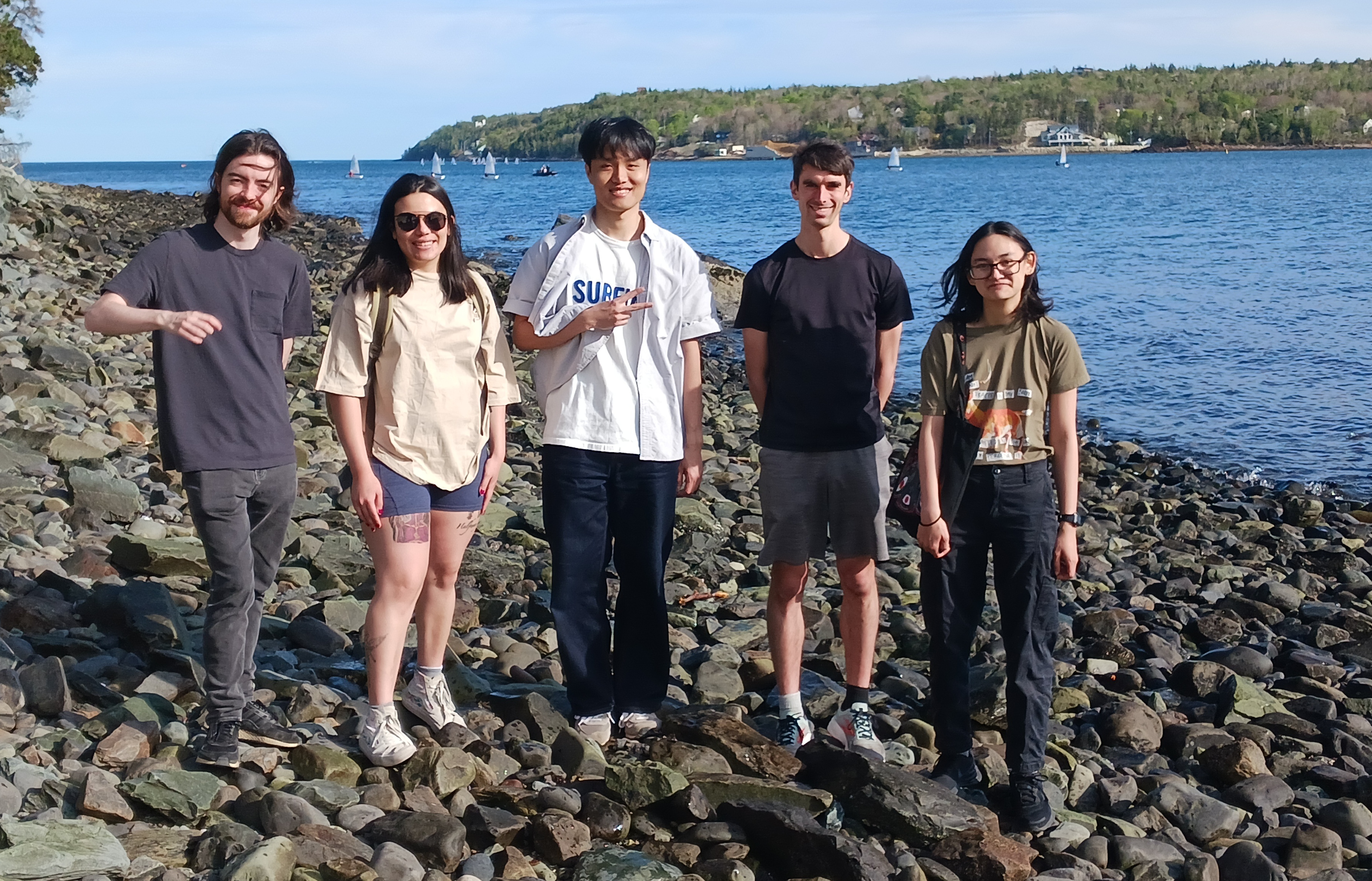 Eli Kent, Edith Leal-Sánchez, Jongkwon Ha, Ryan MacDonell, and Siri Williamson at the Northwest Arm
